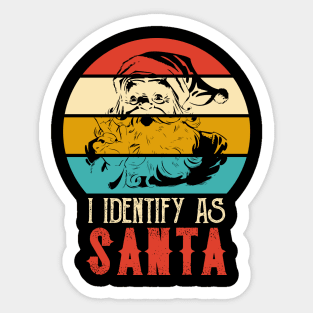 I Identify As Santa Sticker